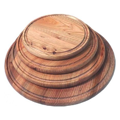 Panetta tagliere rotondo cm 25 in legno di olmo con scanalatura legno