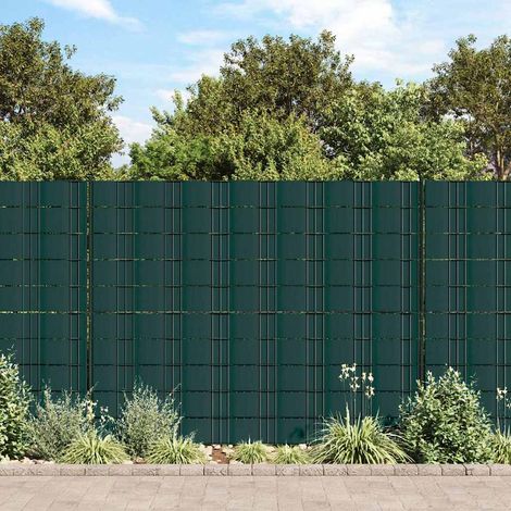 vidaXL Tiras de privacidad de PVC, 140 x 0,19 m, verde mate. (1/5)