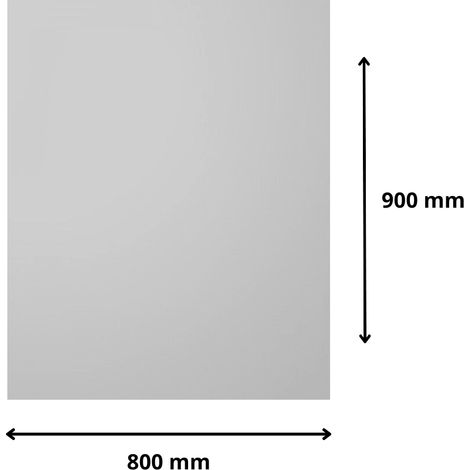 Plaque verre acrylique miroir 3 mm - 80 x 90 cm (800 x 900 mm) - Verre synthétique - Bord droits - Plexiglass