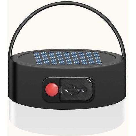 Lanterne solaire de camping 2024, lampe LED rechargeable USB pour tente, 4 modes d'éclairage, idéale pour le camping en extérieur. (1/5)