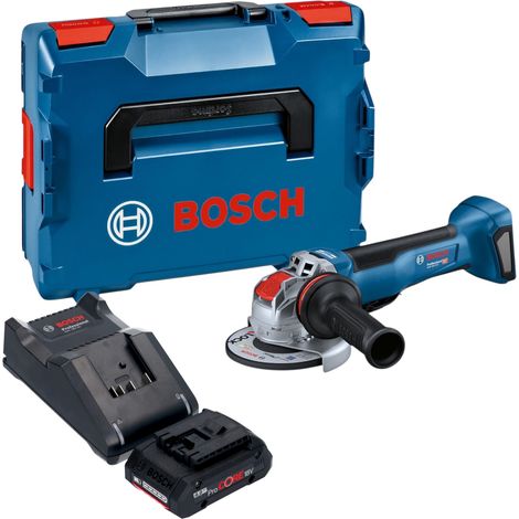 Smerigliatrice angolare a batteria Bosch GWX 18V-10 P Professional 18 V 125 mm X-LOCK Brushless + 1x batteria ProCORE da 4,0 Ah + caricabatterie + L-Boxx (1/5)