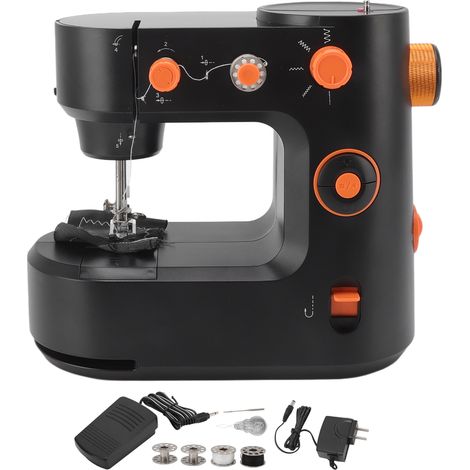 Machine à coudre portable multifonction 100-240V pour débutants, famille et enfants, petite taille, usage domestique, fiche US. (1/5)