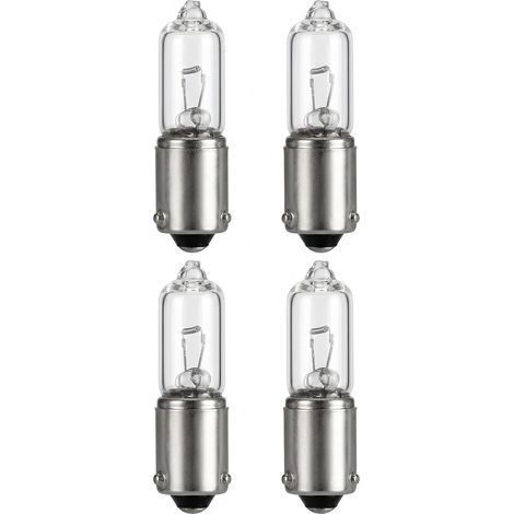 H21W-Glühbirne, 12V 21W-Glühbirne mit 120-Grad-Offset-Stiften, Klarglas-Halogenlampe für Fahrzeugbeleuchtung, BAY9s-Glühbirne für Nebelschluss- und Rückfahrscheinwerfer, 4er-Packung (1/5)