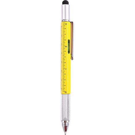 Stylo-Outil Multifonction - 6 en 1 avec Niveau à Bulle et Règle - Pour Bricolage, Décoration, Travail du Bois - 1 Pièce (1/5)