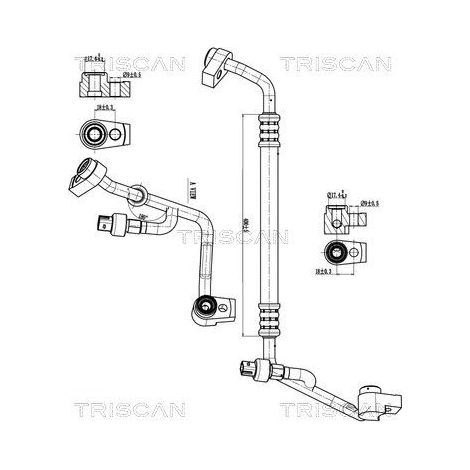 Conduite à haute/basse pression, climatisation TRISCAN 9010 16059 FORD 1870712
