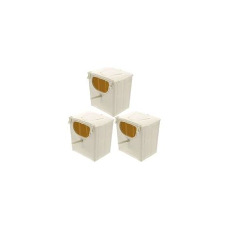 Boîte Élevage de Nid pour Oiseaux - EINNENFFER - Kit de 3 Nichoirs en Plastique pour Perruches et Petites Espèces