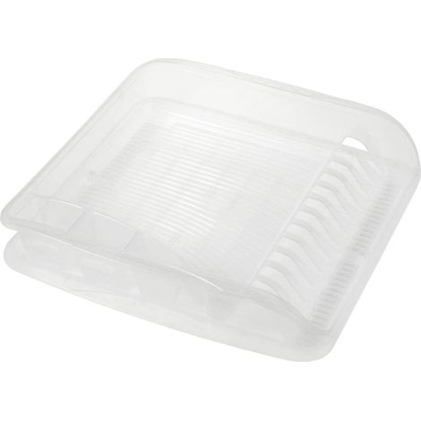 Bandeja escurreplantos con bandeja, 39,5x39,5x8 cms, Natural (transparente), colección Pierre (1/5)