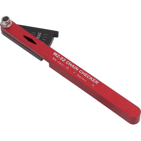 Indicateur d'Usure de Chaîne de Vélo en Aluminium - Jauge de Réparation Multifonction pour Chaîne de Bicyclette Rouge (1/5)