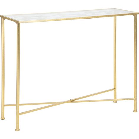 Console Butterflies in ferro dorato e vetro cm 100x35x80
