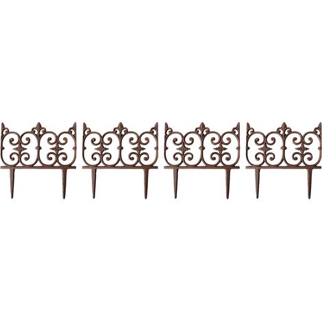 Bordure de jardin en fonte Valentine Lot de 4 (1/4)