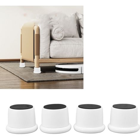 Mini tapis de protection réglables en hauteur pour machines à café, résistants à l'usure et antidérapants, adaptés aux canapés, meubles et sols. Blanc. (1/5)