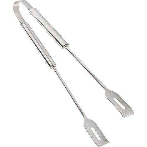 Pince Barbecue Inox 36cm - Ustensile Cuisine Extérieure Résistant - Prise Ergonomique Pour Plancha Et Jardin