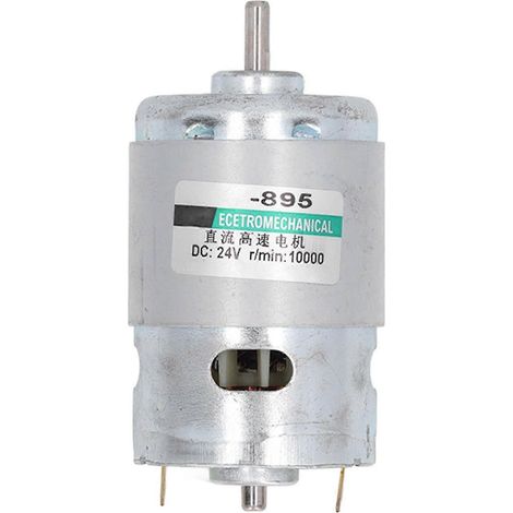 Gleichstrommotor mit 24 V und 10.000 U/min, Hochgeschwindigkeitsdrehzahl, Drehrichtung im und gegen den Uhrzeigersinn, schnelle Wärmeableitung, Mini-Motor für Absaug- und Bohrmaschinen, effiziente Küh (1/4)