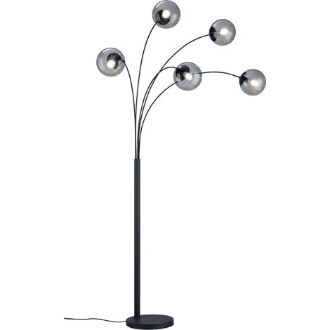 Lampadaire arc BALINI anthracite Trio 5 lumières E14 (1/3)