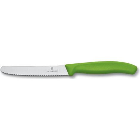 Lot De 2 Couteaux De Table Ou à Tomate 10 Cm Vert - Swissclassic - Victorinox
