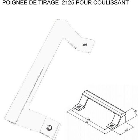 Tirador ALMA para puertas correderas - Ral 9010 Blanco - 2125-9010