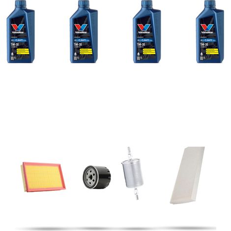 Kit tagliando 4 FILTRI e 4L OLIO compatibile con Opel Combo B 1.6 CNG 69kw Dal 2005 (1/5)