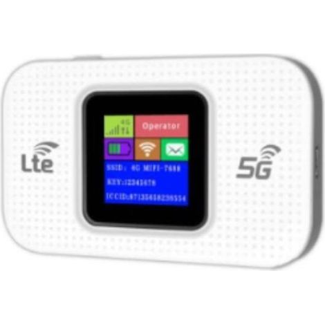Hotspot WiFi Mobile 4G LTE, Routeur Internet sans Fil 150 Mbps avec Emplacement pour Carte SIM, Prise en B1/B3/B7/B8/B20/B38/40/41, Modem Routeur LTE 10 Utilisateurs pour (1/5)