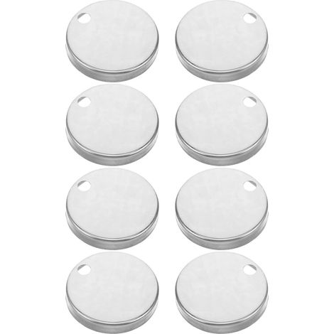 8 Pièces Cache Charnière pour Siège de Toilette en Acier Inoxydable Poli Argenté, Dissimule les Vis, Installation Facile pour Salle de Bain à Domicile (1/5)