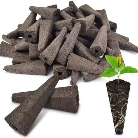 Terreau de plantation charbon de bois biochar coton floriculture plantation coton nutriment alternatif terre succulente cône 50pcs