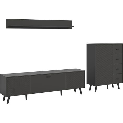 Linea Regal System 3 Teile matt grau.