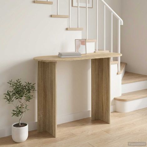 vidaXL Tavolo consolle Rovere Sonoma 100 x 39,5 x 75 cm