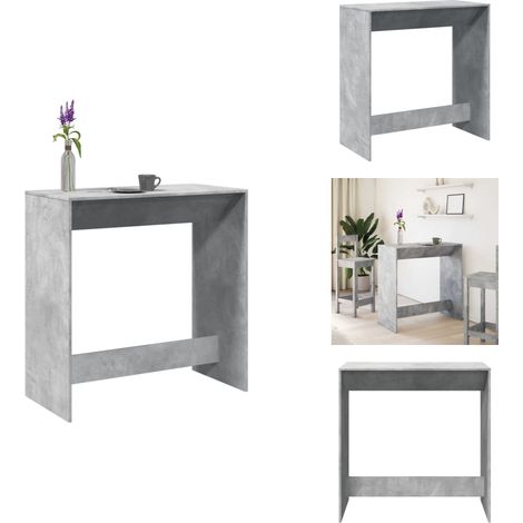 Bartisch Betongrau 102x50x103,5 cm Holzwerkstoff - Bartisch - Bartische - Stehtisch - Kneipentisch (1/5)
