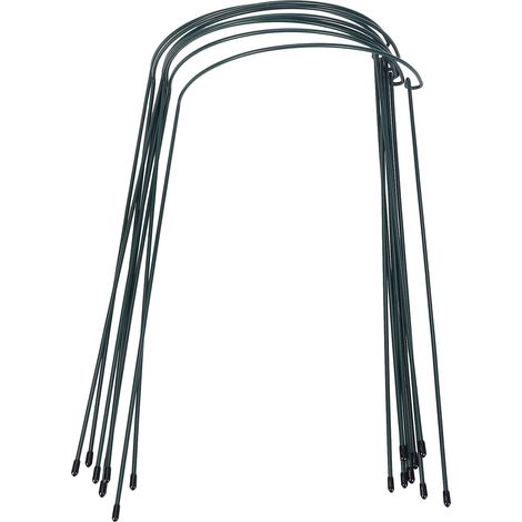 Set of 8 garden plant support stakes, plant support ring, garden edging (1/5)
