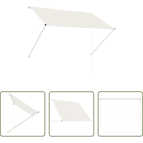 Auvent pour fenêtre - Auvent rétractable 200x150 cm Crème (1/5)