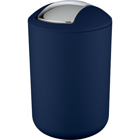 Wenko – Poubelle de salle de bain 6,5 L – Plastique ABS incassable – Couvercle basculant – Dimensions 19,5 x 19,5 x 31 cm – Blanc (1/3)