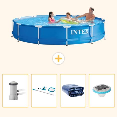 Intex Piscine Tubulaire Ronde - 366x76 cm - 5-pièces S305 (1/5)