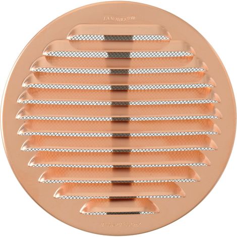 Grille en cuivre 150 ronde, filet 80/125, ressort