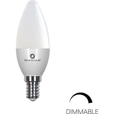 Lampadina LED Flama Dimmable E14 5,5W Retrofit 3000K 418lm 360° TRIAC Dimmerabile - Beneito & Faure per Illuminazione Interna Design (1/4)