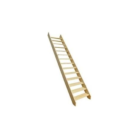 Escalier Meunier Extérieur Douglas Mélèze - Kit Woodup-70 Douglas 300 Cm