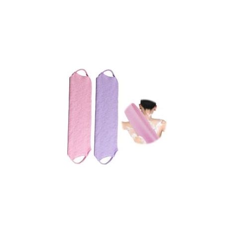 Lot de 2 gants de toilette exfoliants pour le dos avec corde extensible,structure de massage,parfait pour la douche et enlever - fy (1/4)