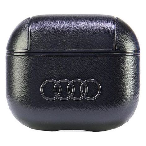 Funda de cuero Audi con logo grande para AirPods 3, color negro/Audi-AP3-GT/D3-BK
