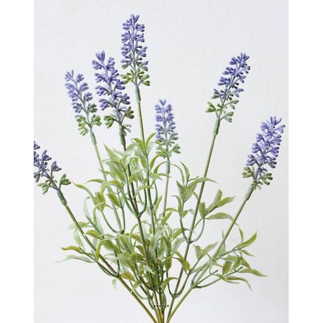 Piquet de fausse lavande H 34 cm 7 têtes Lavande (1/3)