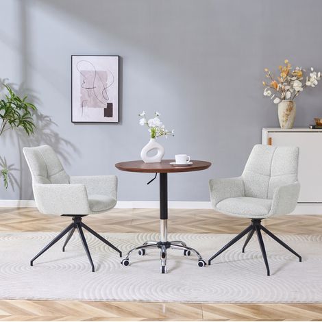 Sedia girevole 360° imbottita in tessuto OKMYHOME (1/5)