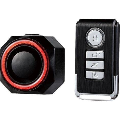 Applicable Alarme de Vélo avec Télécommande, Alarme Antivol pour Vélo, Rechargeable par USB, Détecteur de Vélo pour Moto avec Support (1/5)