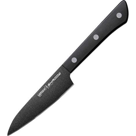 Couteau de cuisine antiadhésif Samura SHADOW 4" - Outil de précision en acier japonais pour une découpe et un hachage sans effort (1/5)