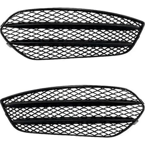 Frontstoßstangengrill für Nebelscheinwerferabdeckung Mercedes CLA Klasse C117, Nebelscheinwerferglas-Ersatz, Stoßstangenverkleidung, Schutzset, schwarze Ausführung, anpassbares Originalteil. (1/5)