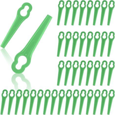 Lames de Rechange pour Coupe Bordure, 110Pcs Lames de Tondeuse Lame Plastique Coupe Bordure Tondeuse à Gazon pour Jardin, Coupe-Herbe sans Fil (1/5)