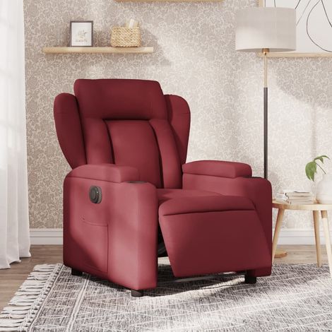 Fauteuil inclinable électrique-Chaise de relaxation-Fauteuil Relax Rouge bordeaux Tissu 660743 (1/5)