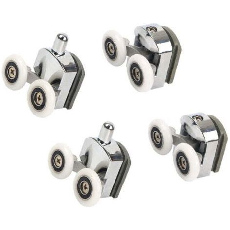 Ersatz-Duschtürrolle aus Aluminiumlegierung, XU, Doppelrollen-Schranktürrolle (Rollendurchmesser 25 mm) - (1/4)