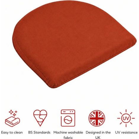 SP D Pad Cushions (Pack of 2) - L40 x W40 x H4 cm - Terracotta