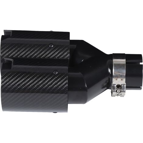 Sortie d'échappement double en forme de Y 6393 mm, côté droit, fibre de carbone noire, pour M Performance (1/5)