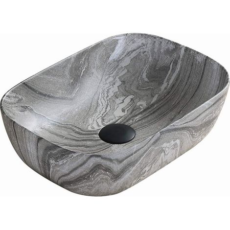 Mexen Rita lavabo de comptoir 45 x 32 cm, Gris pierre - 21084593 (1/2)