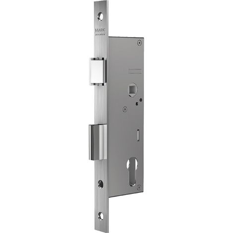 Serrure 728 axe 35 mm entraxe 92 mm têtière inox de 261 x 22 mm pêne dormant et demi-tour clé I - ASSA ABLOY PORTUGAL
