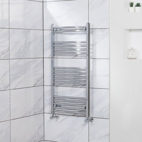 WarmeHaus Curved Heated Towel Rail Chrome 1000x500mm
