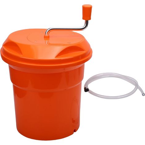 Essoreuse à salade avec système de freinage, grande capacité 12 L, séchoir à légumes manuel pour la cuisine, usage domestique et professionnel. (1/5)